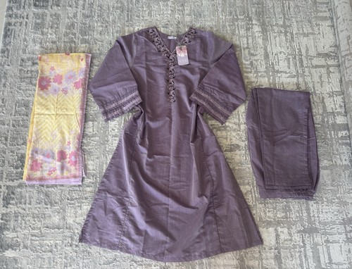 Noor lila bestickte baumwolle - noor,