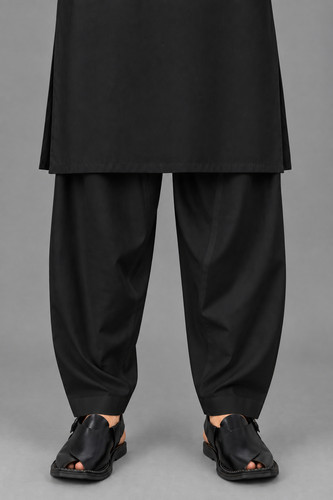 Herren premium schwarz shalwar - schwarz,