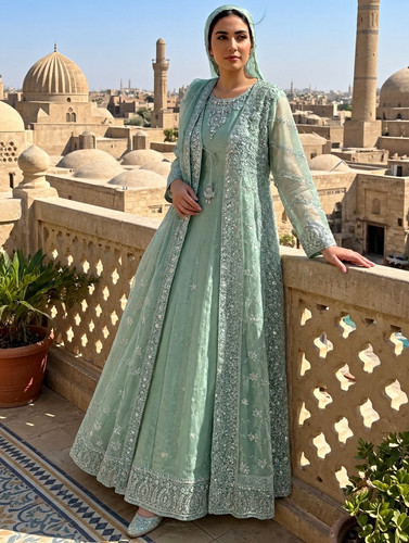 Maxikleid aus besticktem