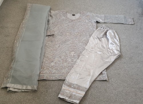 Stück silber grau shalwar - /,