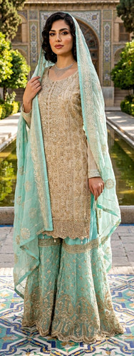 Damenanzug gharara kameez - damenanzug,